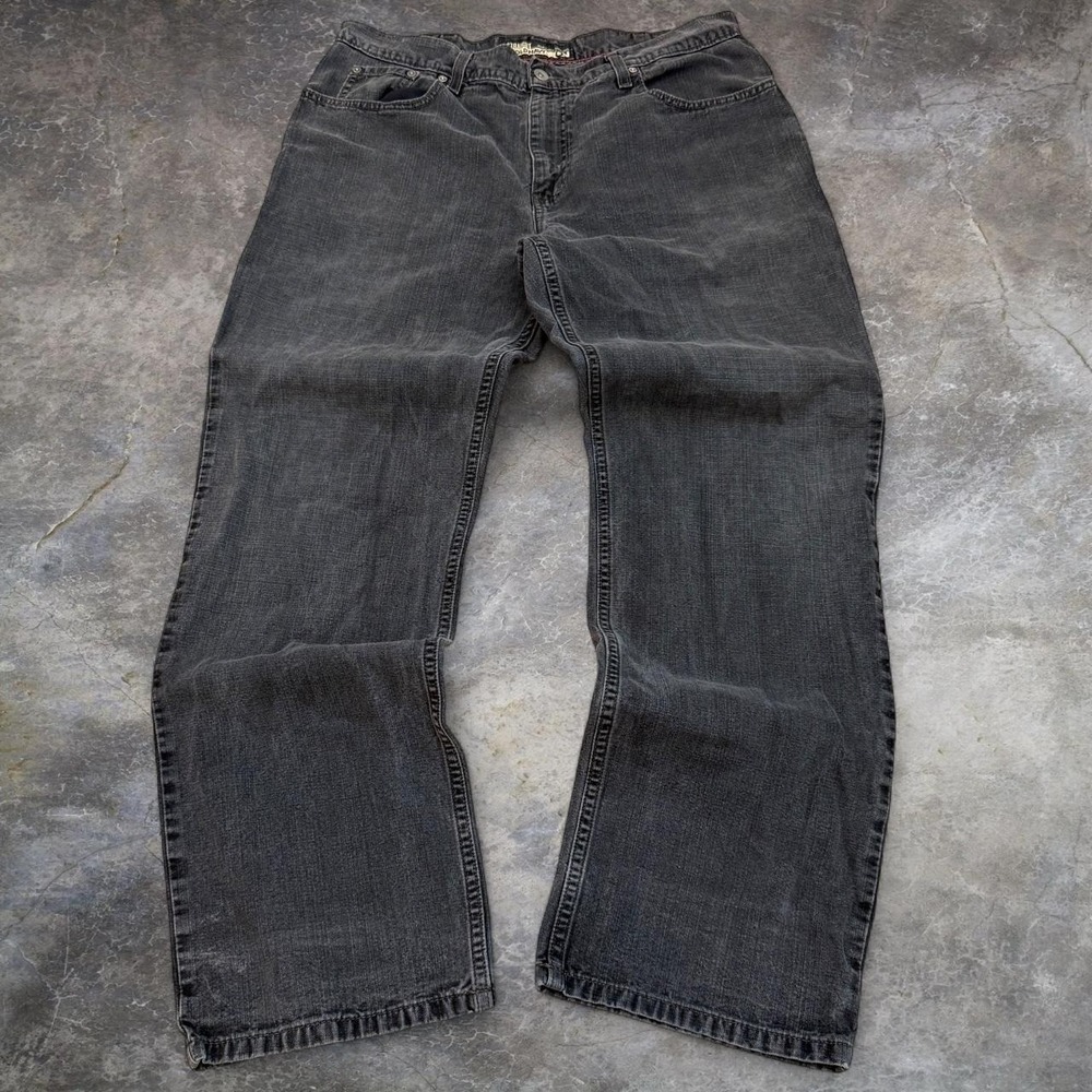 Vintage Old Navy 2000s Faded Black Grey Jeans Mens 36x32 Skater Grunge Denim Y2K